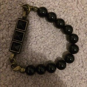 Lenny and Eva black onyx beaded bracelet.